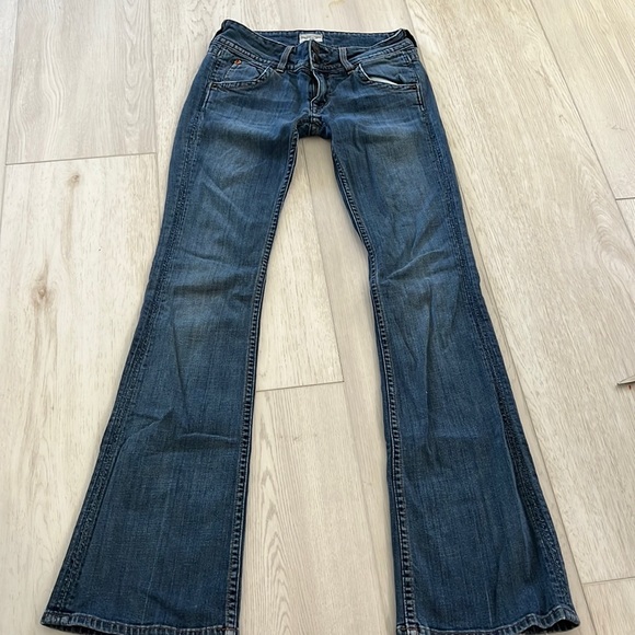 Hudson Jeans Denim - Hudson Jeans Women Y2K Dark Wash Bootcut Ultra Low Rise Flap Pocket